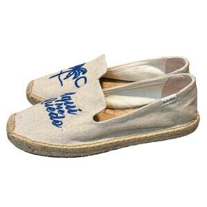 Soludos x Rosewood Mayakoba Aqui Me Quedo Palm Tree Espadrille Flat Shoes Size 8